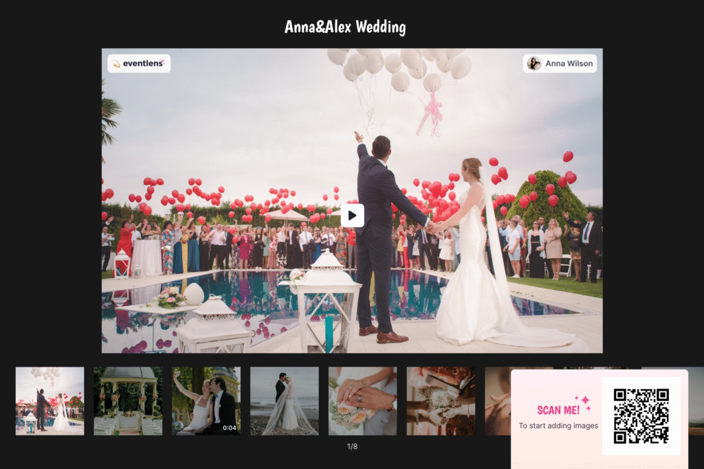 Real-time event photo slideshow by Eventlens