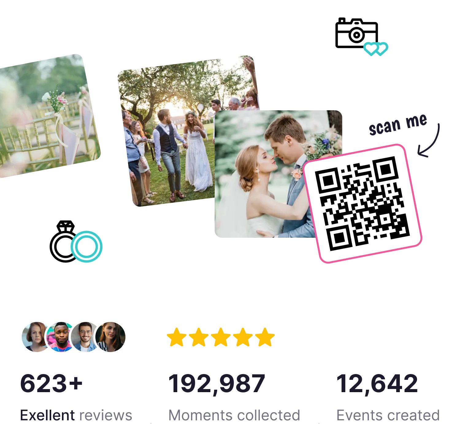 Collecting wedding media with a QR code
