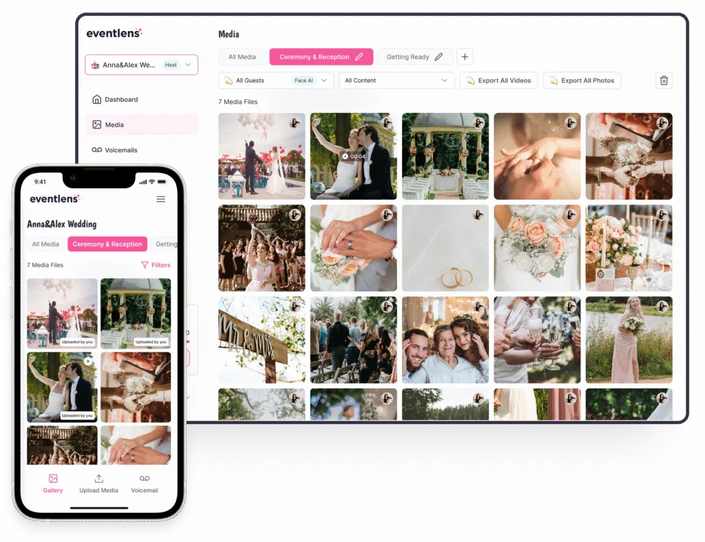 Eventlens shown on multiple devices