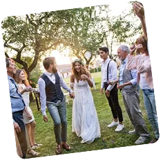 Wedding party photos shared with Eventlens